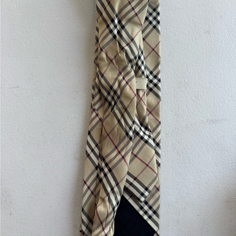 Burberry Beige Checkered Tie - Picture 5 of 6